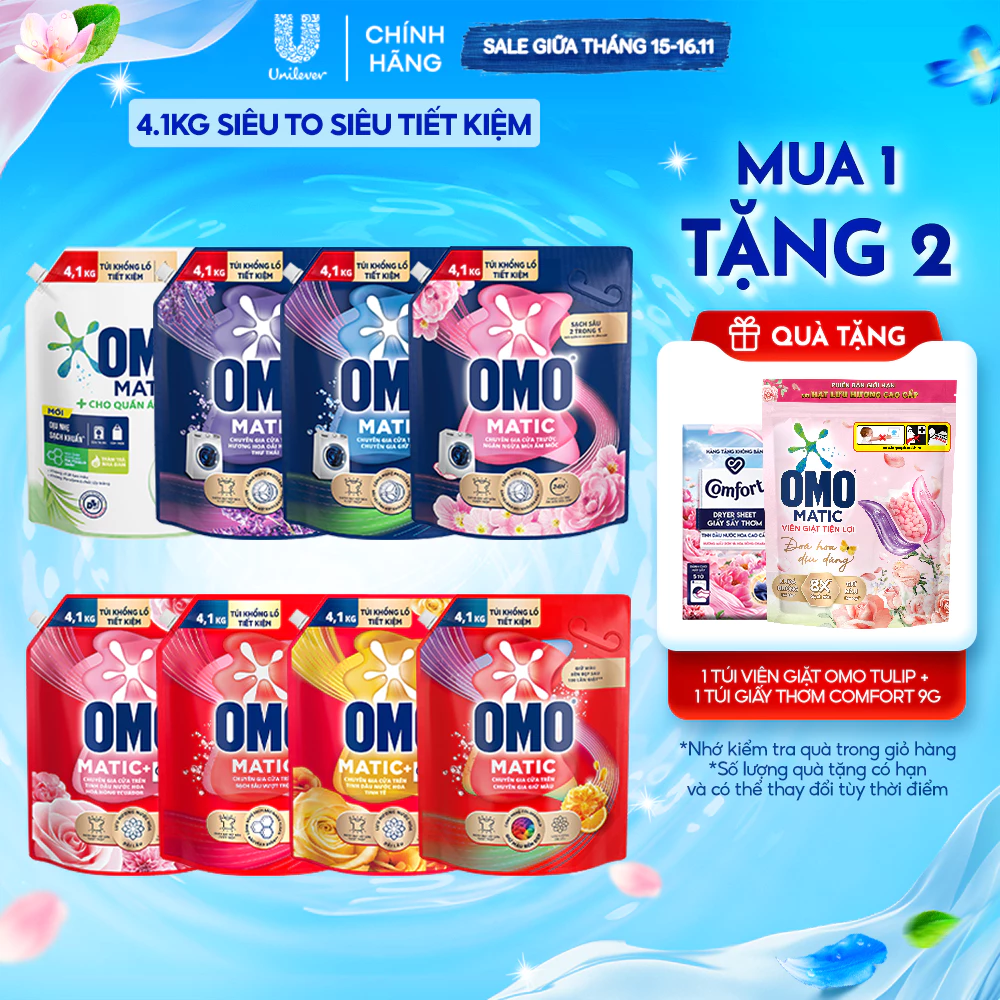 Nước giặt OMO Matic - Unilever Chăm sóc gia đình